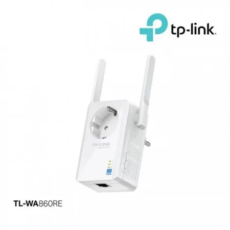 Repeater TP-Link TL-WA860RE, 300Mbps Wireless N Wall Plugged Range Extender with AC Passthrough, QCA(Atheros), 2T2R, 2.4GHz, 802.11n/g/b, Ranger Extender button, Range extender mode, with 2 fixed Ante - slika 7