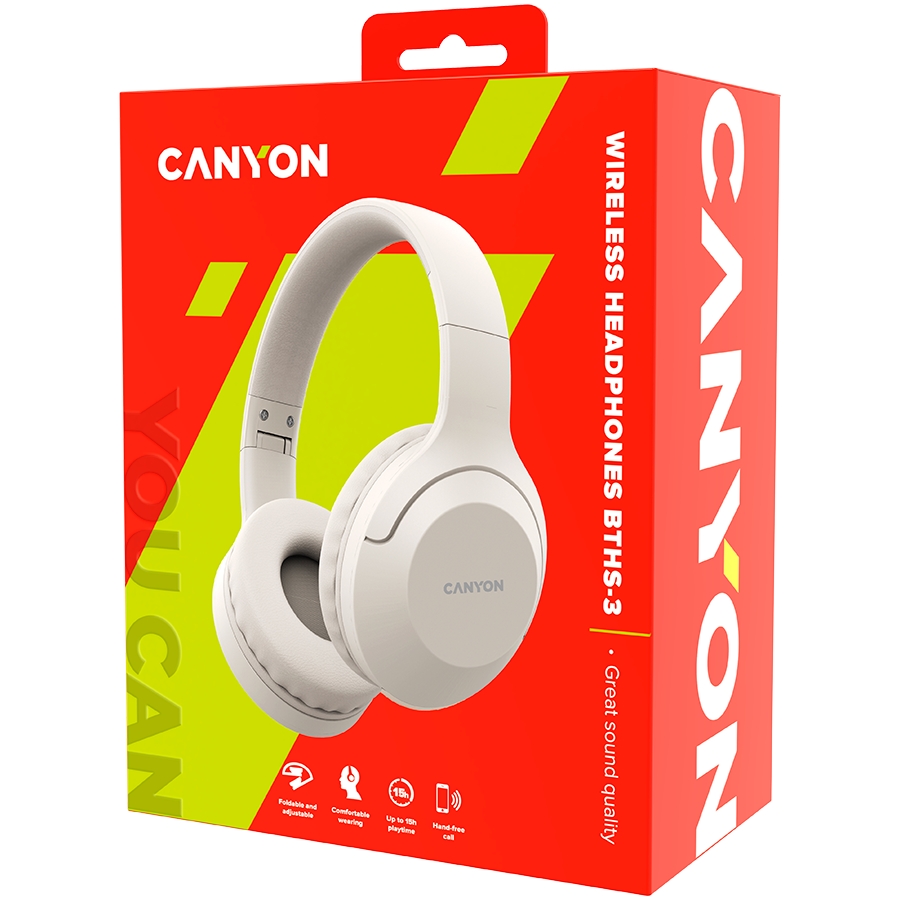 CANYON headset BTHS-3 Beige - slika 5