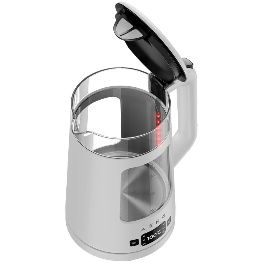 AENO Electric Kettle EK6: 1850-2200W, 2L, Strix, Square-shaped body, Transparent lid, High Resistant Glass, LED-Illumination, Auto Power Off, Dry tank Protection - slika 8