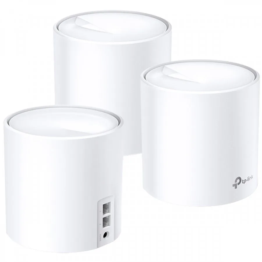 TP-Link Deco X20(3-pack) AX1800 Whole-Home Mesh Wi-Fi System, Wi-Fi 6, Qualcomm 1GHz Quad-core CPU, 1201Mbps at 5GHz+574Mbps at 2.4GHz, 2 Gigabit Ports, 4 internal antennas, Downlink and Uplink OFDMA, - slika 2