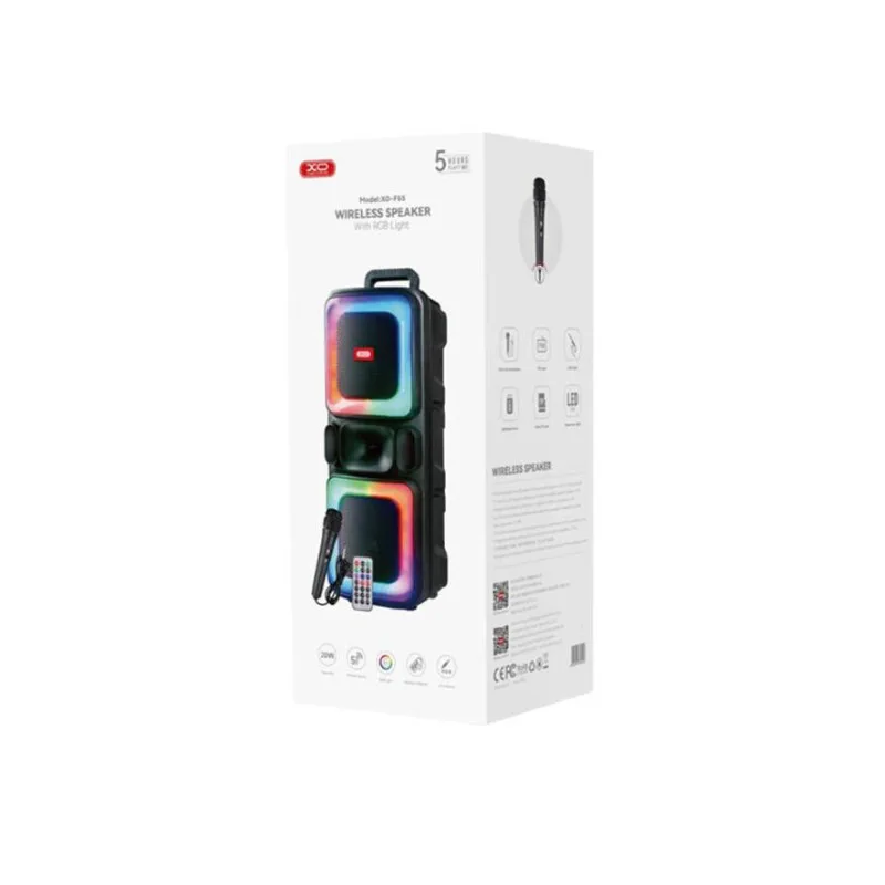 Bluetooth Karaoke zvucnik XO F55 8 RGB 20W Black - slika 3