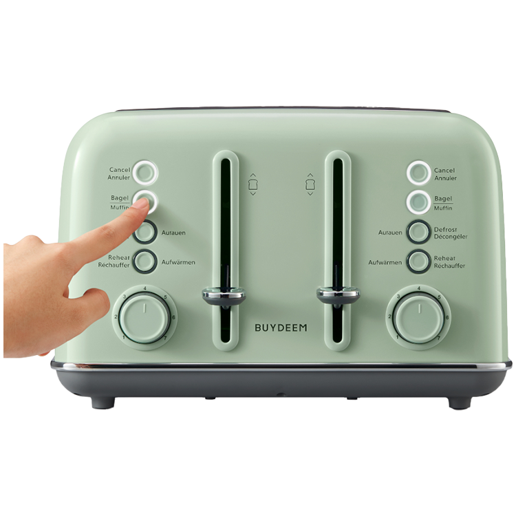 BUYDEEM 4 Slice Toaster, model DT640E, color Cozy Greenish, EU - slika 6