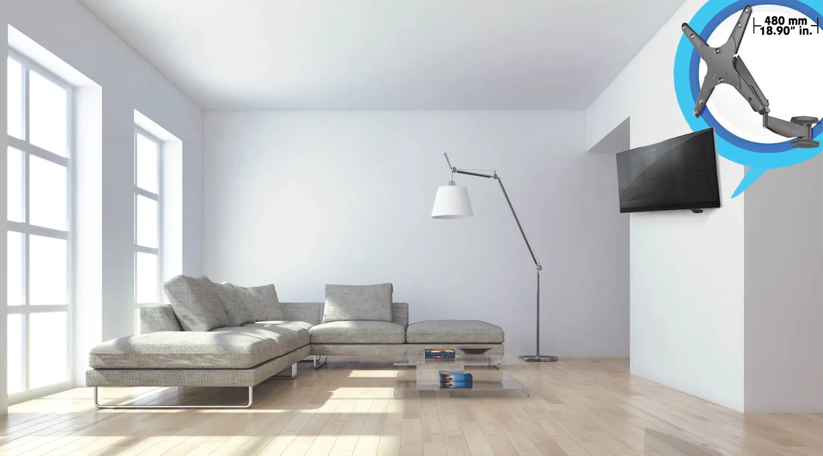 NOSAČ ZA TV MANHATTAN ZIDNI 21" TO 60" - slika 2