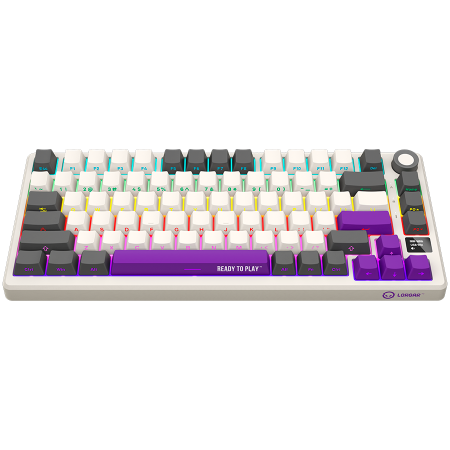 LORGAR KBP7075W, Wireless 75% Mechanical Gaming Keyboard Pro, Beige, EN layout - slika 3