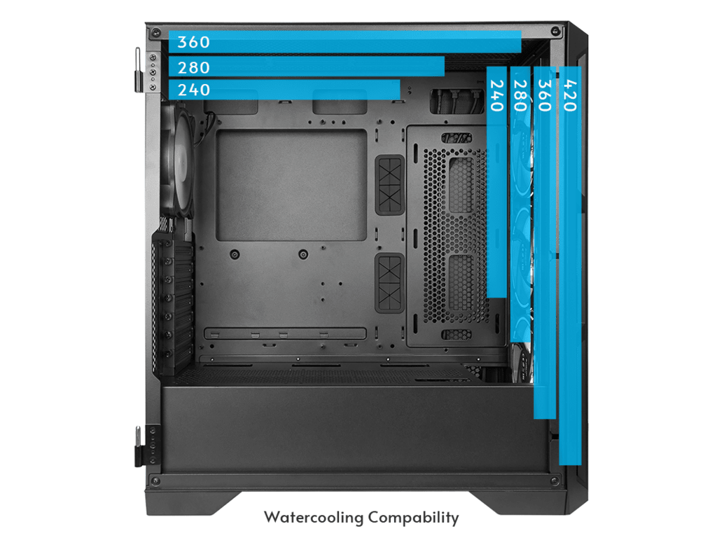 Chieftec Apex Air Case3x140mm PWM fans, E-ATXmesh front, tempered glass side - slika 7