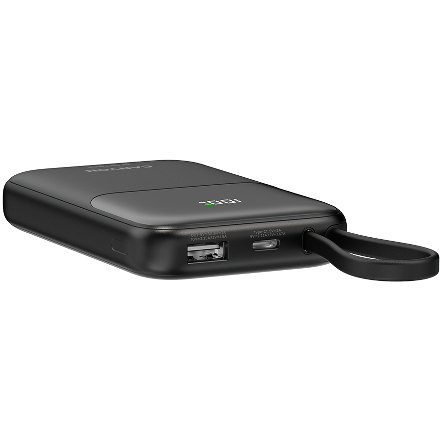 CANYON power bank OnPower 101 built-in cable 10000 mAh PD22.5W Black - slika 5