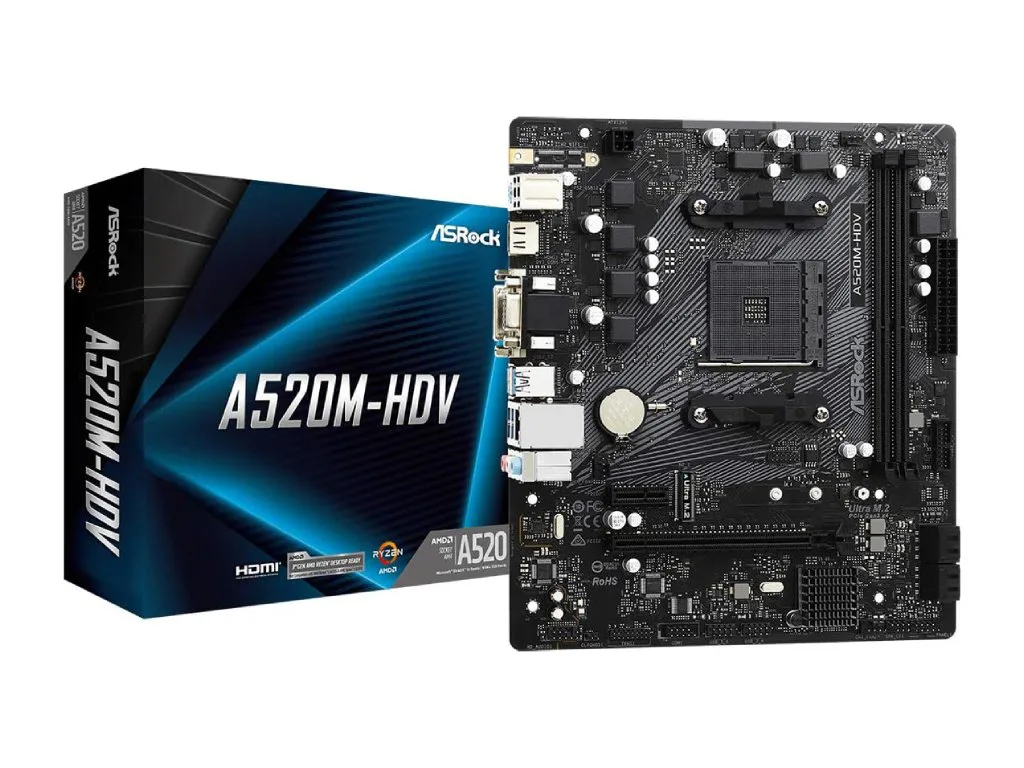 ASROCK MB A520-HDV, AM42xDDR4, 4xSATA, M.2, RAIDVGA, HDMI, Micro ATX - slika 2