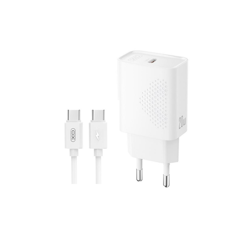 Kucni punjac XO L160 ulaz C 20W white + iphone cable - slika 2