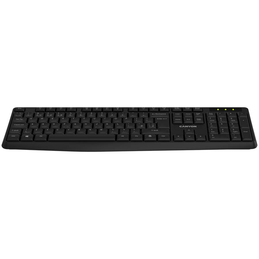 CANYON keyboard KB-W01 Wireless Black - slika 2