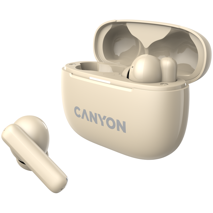 CANYON headset OnGo TWS-10 ANC+ENC Beige - slika 3