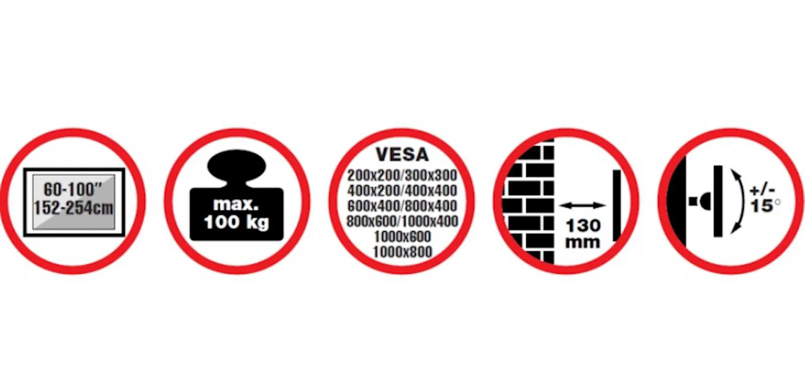 Nosač REFLECTA za TV Flat 100-10080T - slika 5