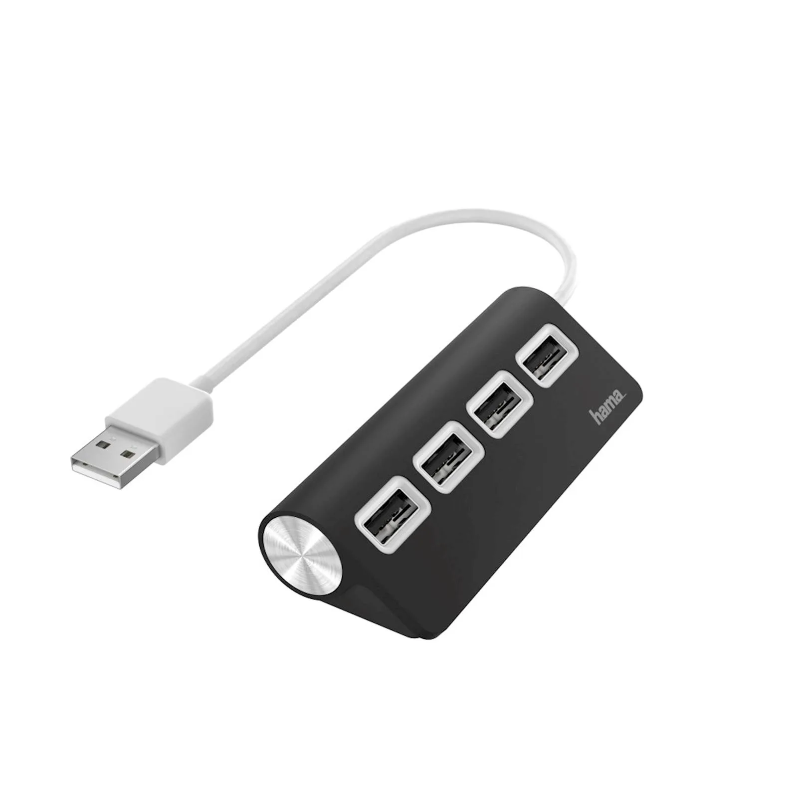 USB HUB HAMA, 4 PORTA, 480MBPS, CRNI - slika 2