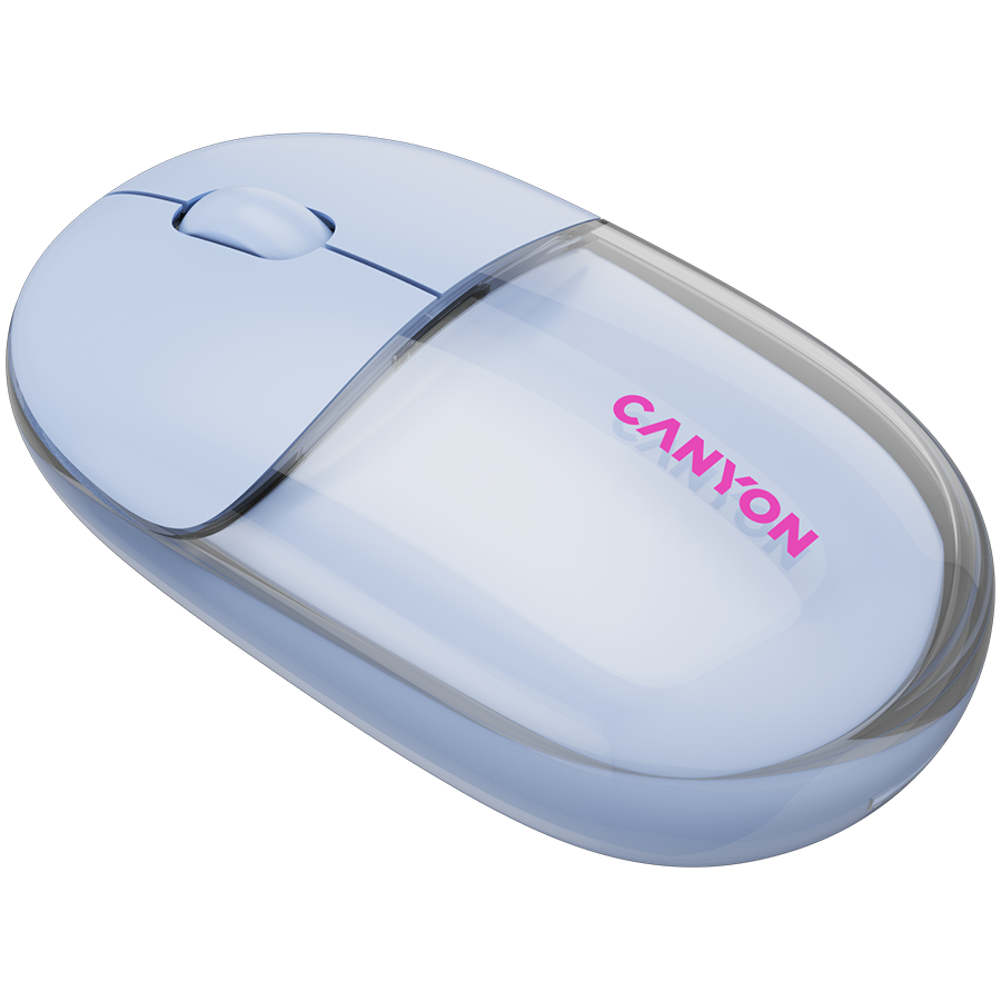 CANYON mouse OnClick 24 BT/ Wireless Transparent/Blue - slika 3