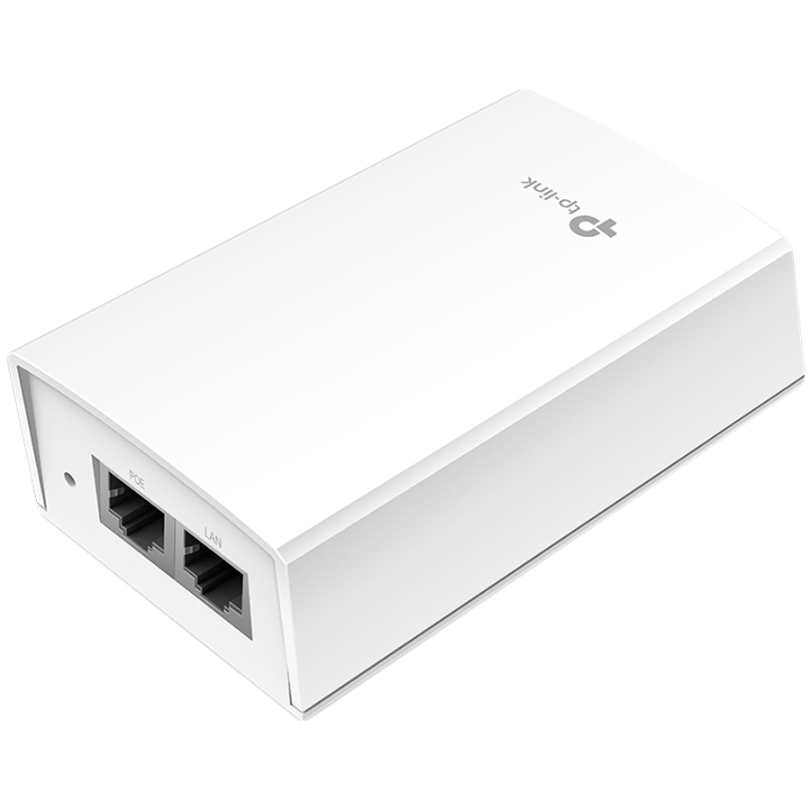 TP-Link POE4824G Omada 48V 24W Passive PoE Adapter, 1× 10/100/1000Mbps RJ45 Shielded Data IN Port, 1× 10/100/1000Mbps RJ45 Shielded Passive PoE Port, 48V passive PoE supported, Wall mount, Auto-determ
