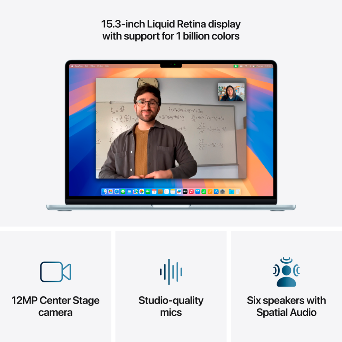 MacBook Air 15-inch,Sky Blue,Model A3241,M4 CHIP WITH 10C CPU, 10C GPU,16GB unified memory,35W Dual USB-C Power Adapter,256GB SSD storage,Two Thunderbolt 4 Ports,Touch ID,Liquid Retina display,Force T - slika 7