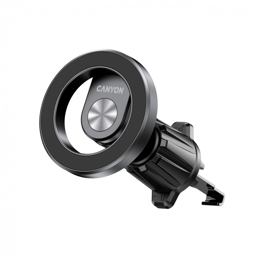 CANYON Magnetic car holder OnGrip 12 suction + air vent Black - slika 5