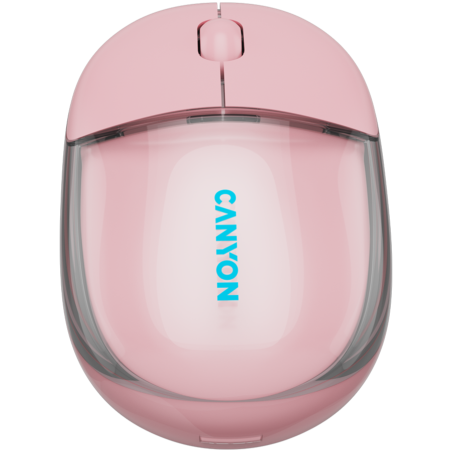 CANYON mouse OnClick 24 BT/ Wireless Transparent/Pink - slika 2