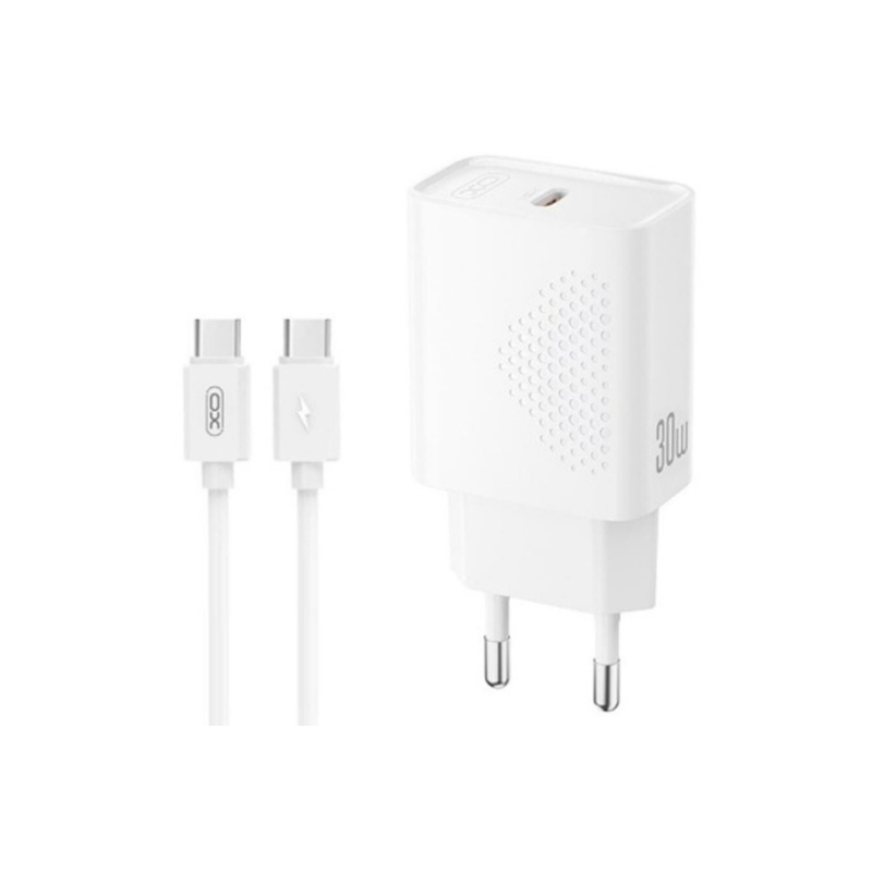 Kucni punjac XO L162 ulaz C 30W white + Type-C cable - slika 2