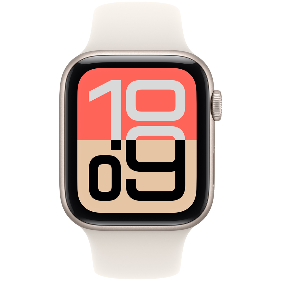 Apple Watch SE 3 GPS 44mm Starlight Aluminium Case with Starlight Sport Band - S/M,Model A3325 - slika 2