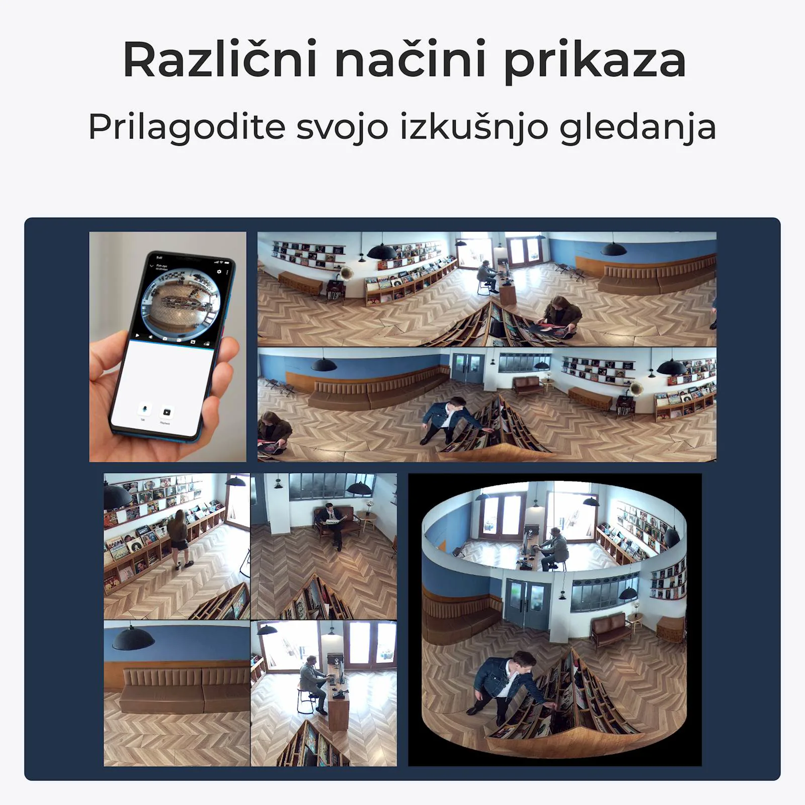 Reolink Ip Kamera Fisheye P520 6MP, 360° Fisheye pogled, POE - slika 4