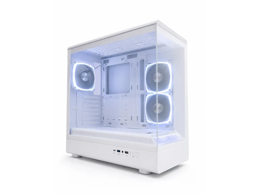 RYZE HEROIC HC500 3F White 1xARGB fan + 2x ARGB Reverse ATX, tempered glass - slika 2