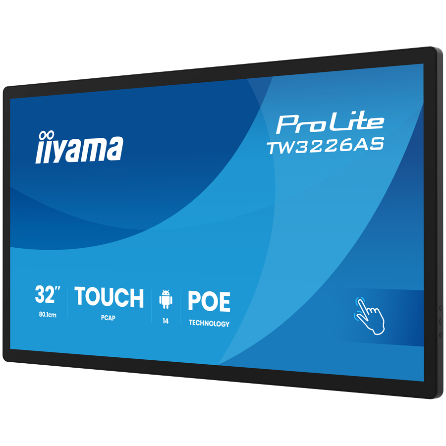 Iiyama PROLITE TW3226AS-B3P Android PC  PCRK3576 RAM 4 GB SSD 32GB Mali-G52 Gigabit ETH IEEE 802.11ax WI-Fi 6 BT Android 14 FHD TOUCH BLACK - slika 3