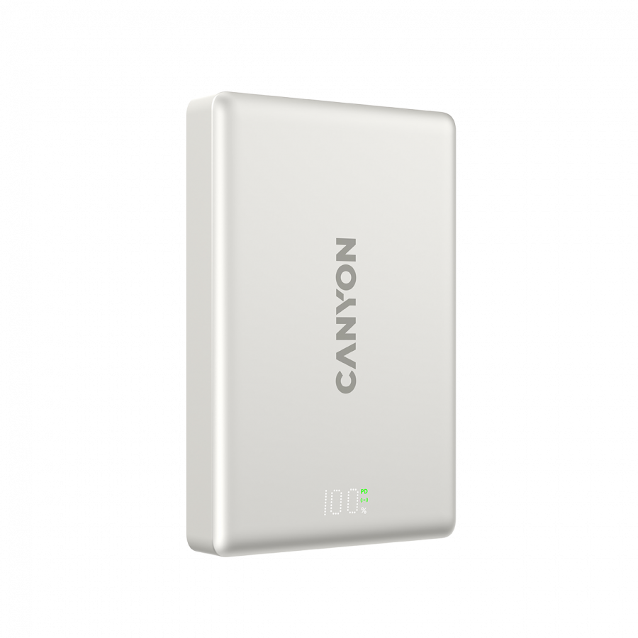 CANYON magnetic power bank OnPower 511 PD20W 10000mAh Aluminium Star Sivi