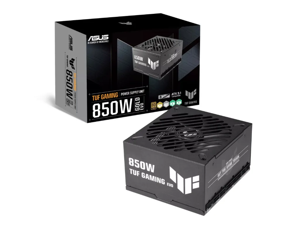 ASUS PSU 850G TUF Gaming EVO Gold, 850W, ATX3.1, 80plus Gold