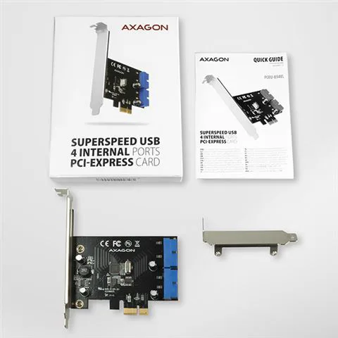AXAGON PCEU-034VL PCIe Adapter 4x USB3.2 interni+ LP limić