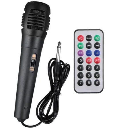 XO Bluetooth Speaker + Karaoke MIC F55 Boat Double Horn RGB Black 20W - slika 2