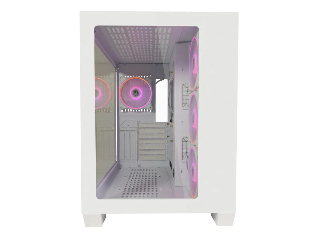 LC-Power Case Gaming 807W Midi-ATX, white, HD Audio, 4x 120mm ARGB fan, 1x USB-C - slika 3