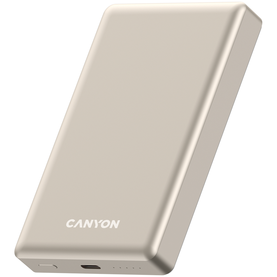 CANYON power bank OnPower 510 slim Magnetic 10000 mAh PD20W Bež - slika 2