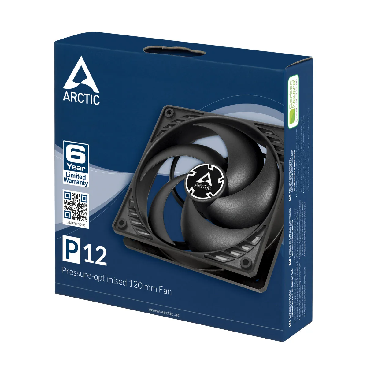 Arctic Case Fan P12 (Black)Pressure-optimised 120 mm Fan - slika 2