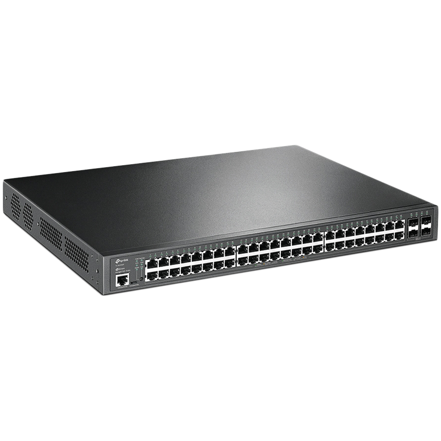 TP-Link SG3452P Omada 52-Port Gigabit L2+ Managed Switch with 48-Port PoE+, 48×Gigabit 802.3af/at PoE+ ports and 4×Gigabit SFP slots, 384 W total PoE budget,SDN, Omada app, Static Routing,VLAN,ACL,QoS - slika 2