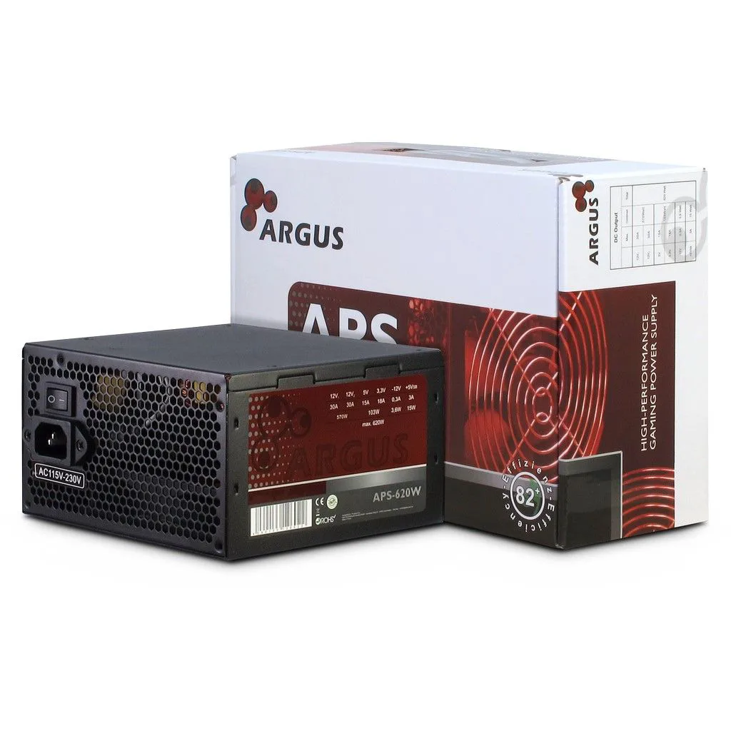 Inter-tech PSU Argus APS-620W12cm fan,  Mainboard 20+4Pin PCI-Express 6+2Pin, 4x IDE 4Pin (Molex) - slika 2