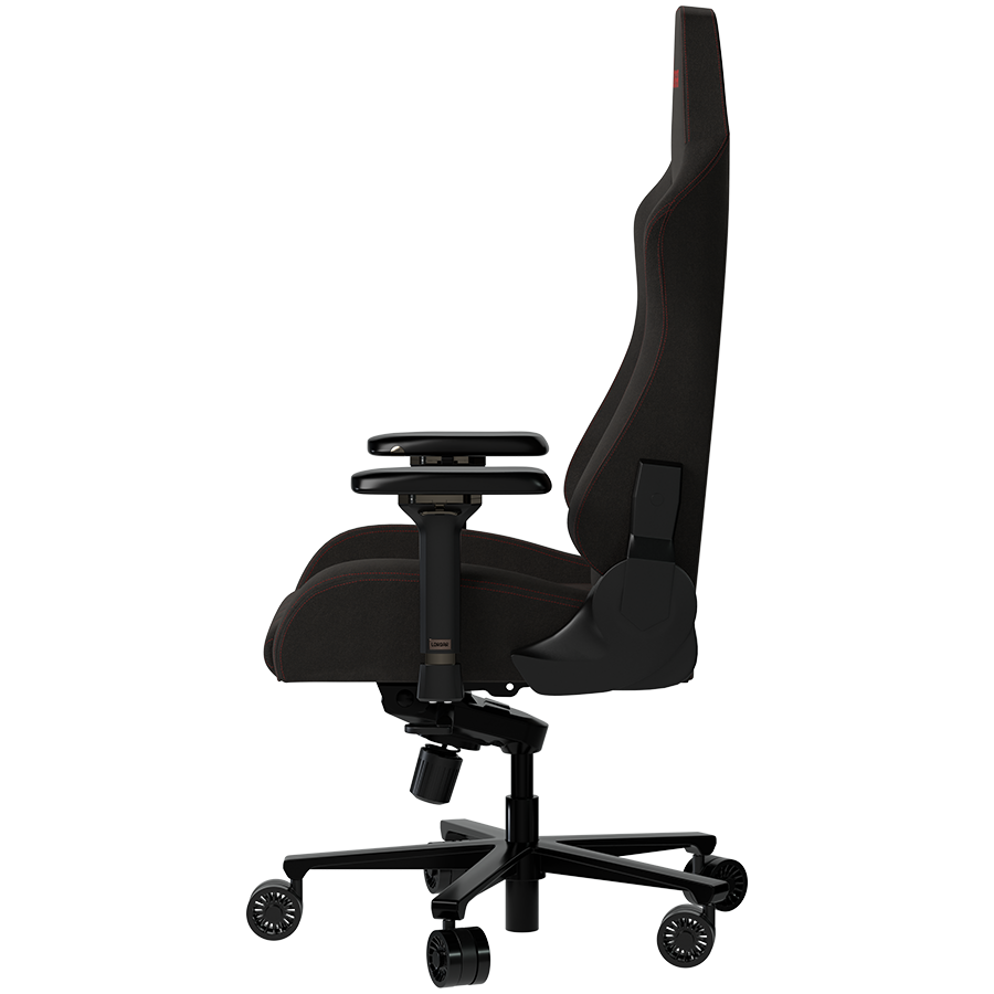 LORGAR Ace 422, Gaming chair, Anti-stain durable fabric, 1.8 mm metal frame, multiblock mechanism, 4D armrests, 5 Star aluminium base, Class-4 gas lift, 75mm PU casters, Black + red - slika 5