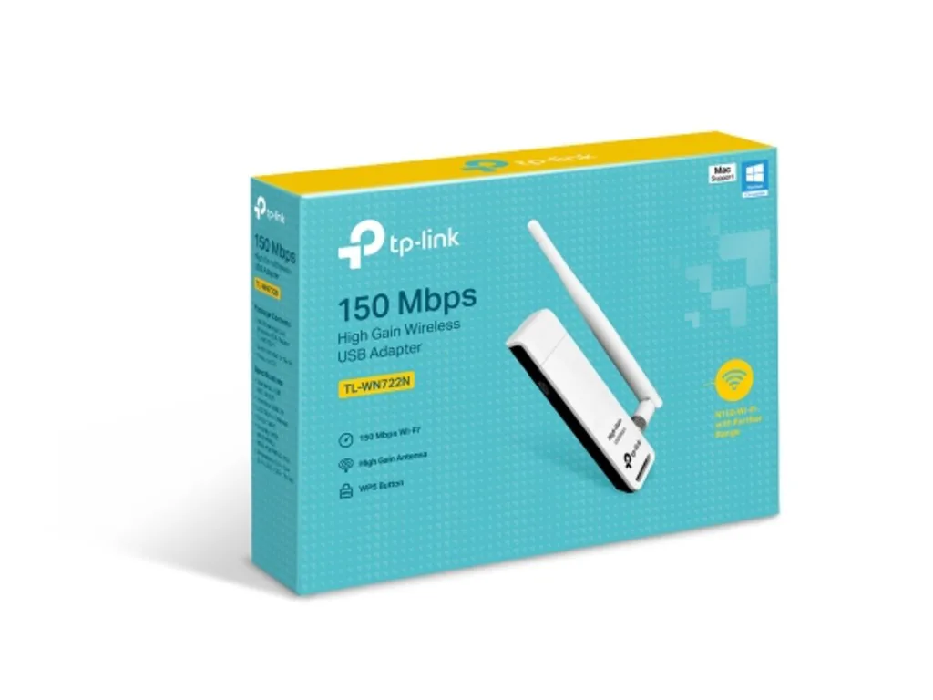 NIC TP-Link TL-WN722N, USB 2.0 Adapter, 2,4GHz High Gain Wireless N 150Mbps, Detachable Omni Directional Antenna 1 x 4dBi (RP-SMA) - slika 5