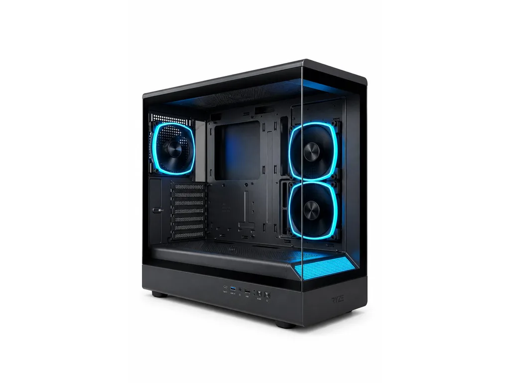 RYZE HEROIC HC500 3F Black1xARGB fan + 2x ARGB Reverse ATX, tempered glass - slika 2