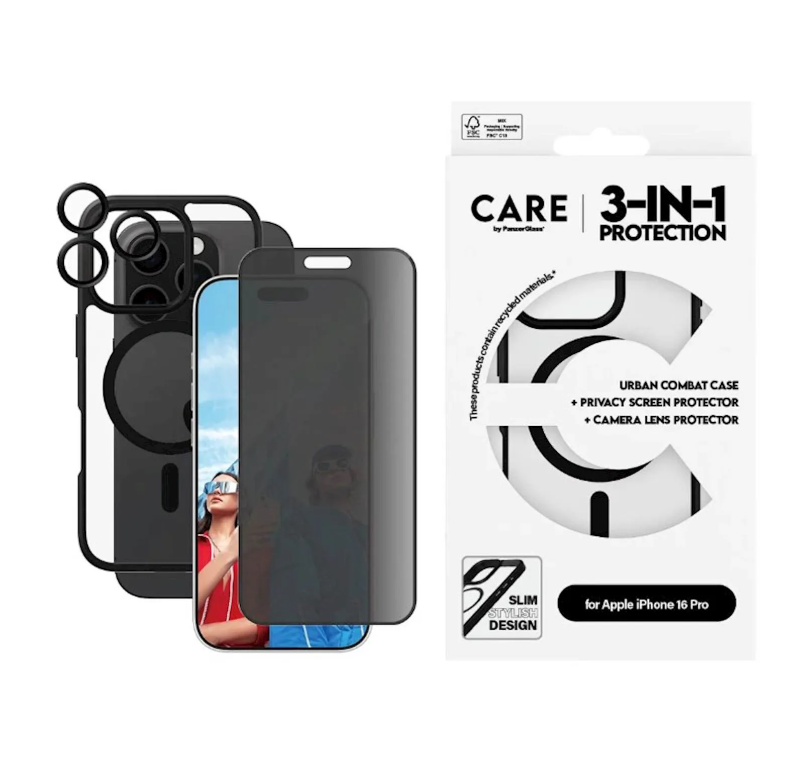 Bundle Care by PG iPhone 16 Pro MagSafe Privacy BK - slika 2