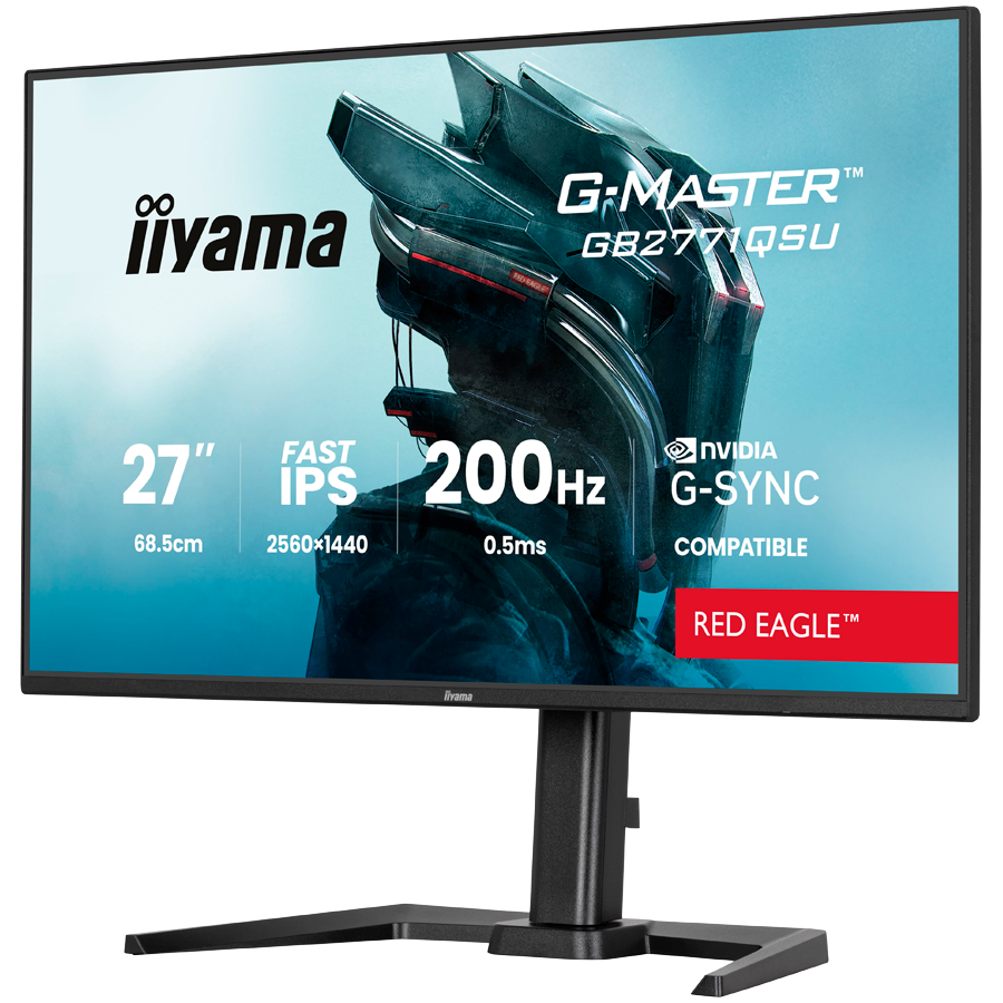 27  Fast IPS Gaming, G-Master Red Eagle, G-SYNC Compatible, 2560x1440 200Hz, 2x HDMI, DisplayPort, 0.5ms MPRT, Speakers, USB HUB 2x3.2 2xC, Black Tuner, 15cm Height Adj. Stand - slika 4