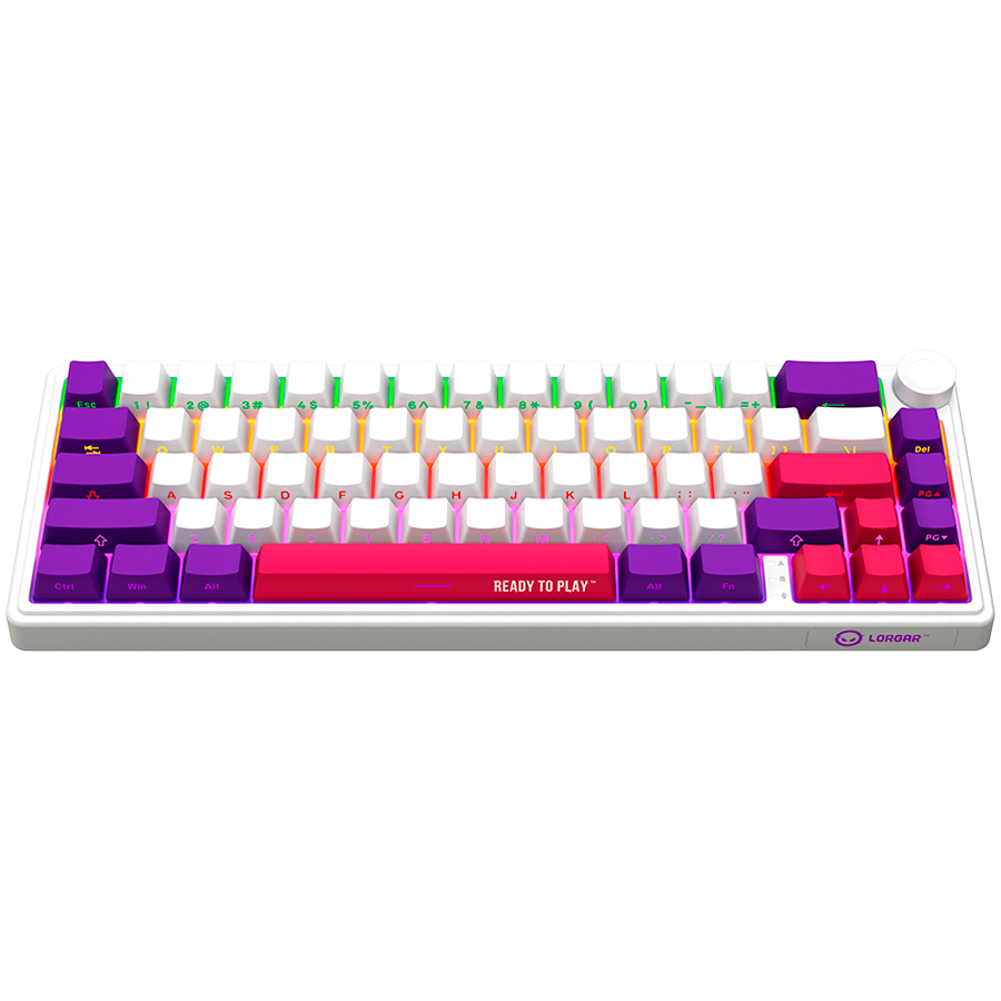 LORGAR KBP70MW, Wireless 65% Mechanical Gaming Keyboard Pro, White, EN layout - slika 3