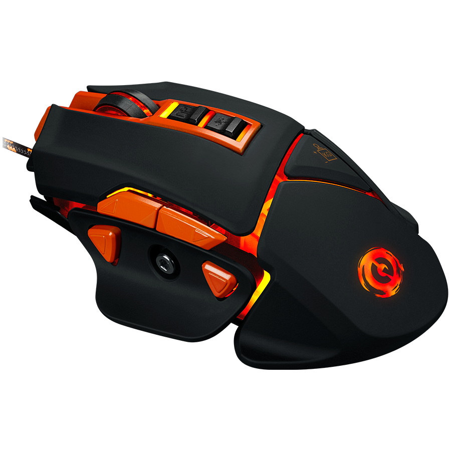 CANYON Optical gaming mouse, adjustable DPI setting 800/1000/1200/1600/2400/3200/4800/6400, LED backlight, moveable weight slot and retractable top cover for comfortable usage - slika 2