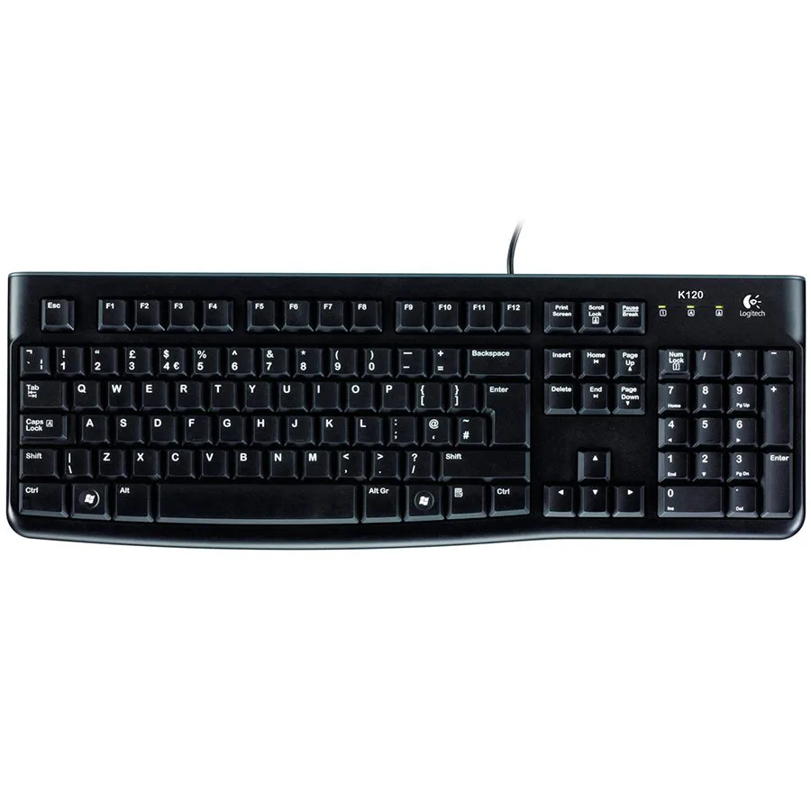 LOGITECH Corded Keyboard K120 - Business EMEA - Croatian layout - BLACK - slika 2
