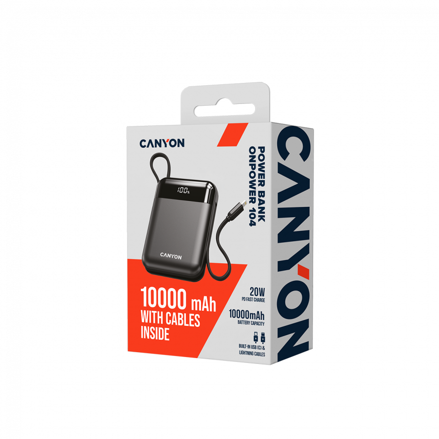 CANYON power bank OnPower 104 10000mAh Black - slika 5
