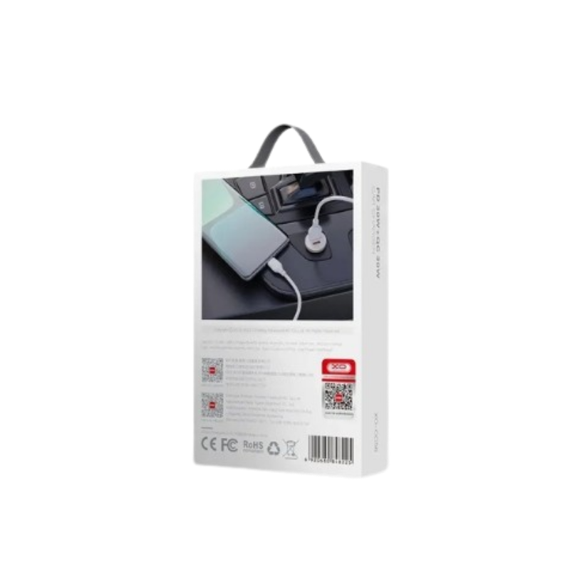 Auto punjac XO CC56 30W USB+Type C+kabal type-C Bijeli - slika 2