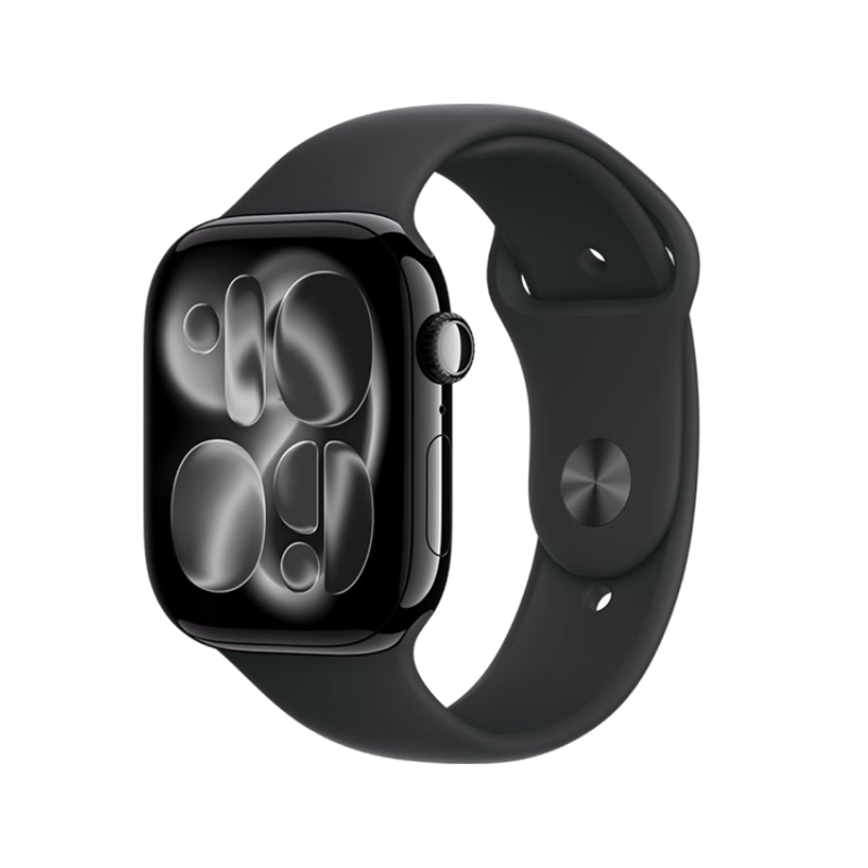 Apple Watch Series 11 GPS 46mm Jet Black Aluminium Case With Black Sport Band MEUX4 M/L