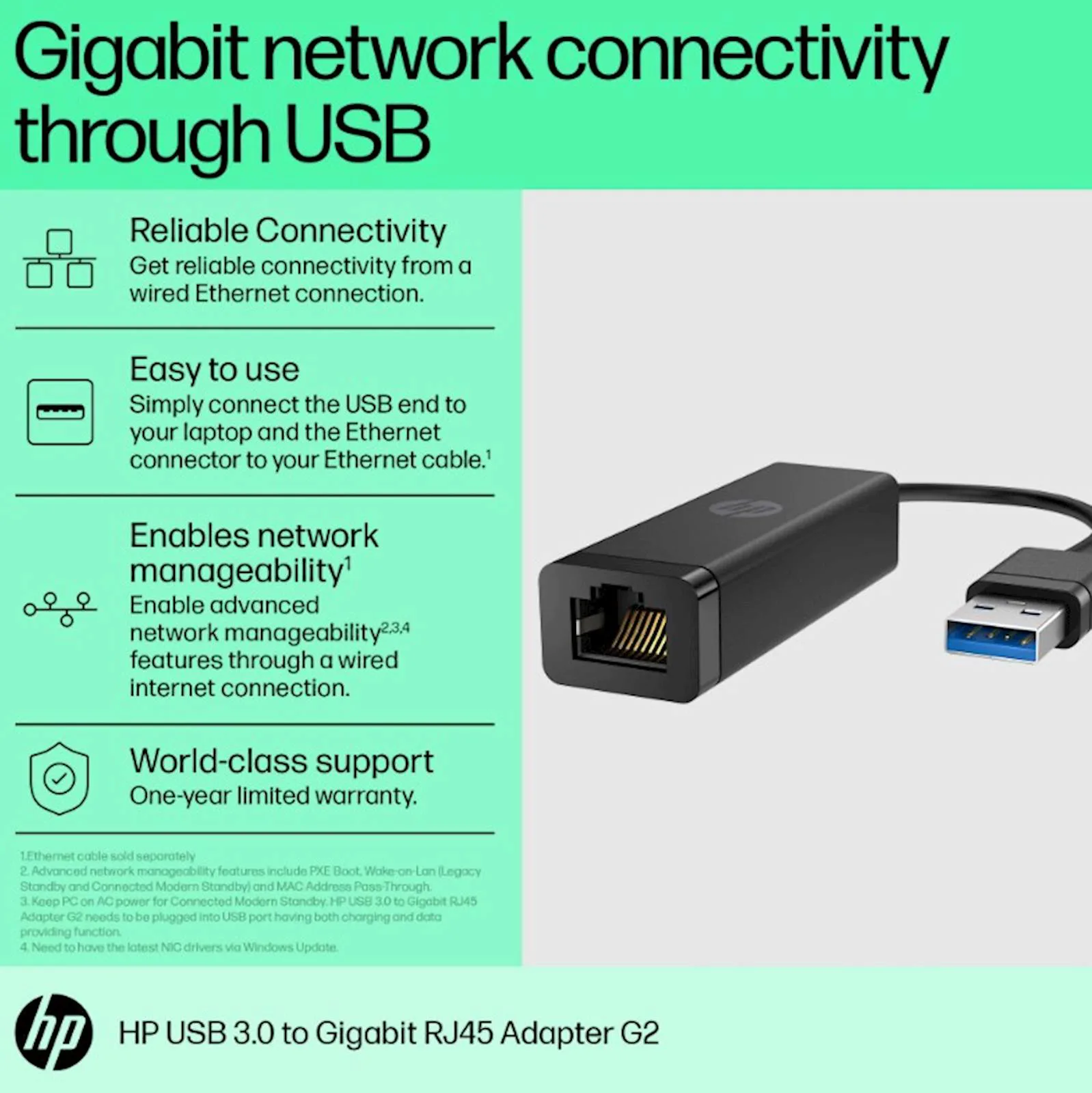 Adapter HP USB-A 3.0 na RJ-45 G2 - slika 3