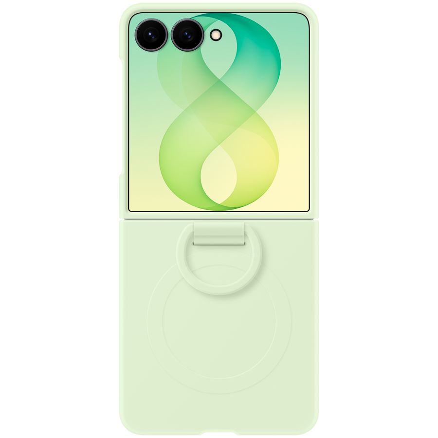 Samsung Galaxy Flip8 Silicone Ring Magnet Case Green - slika 4