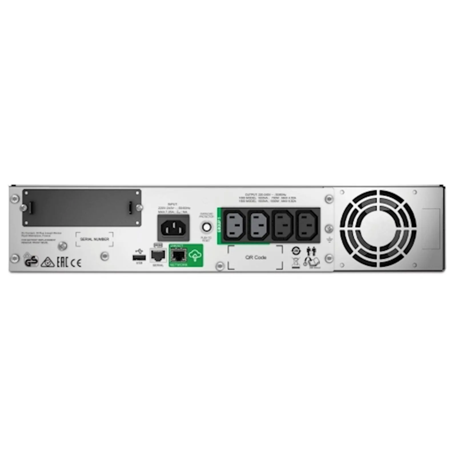 Smart-UPS APC,1000VA, Rckm 2U, 230V, 4x IEC C13, SmartConnect Port+SmartSlot, AVR, LCD - slika 3