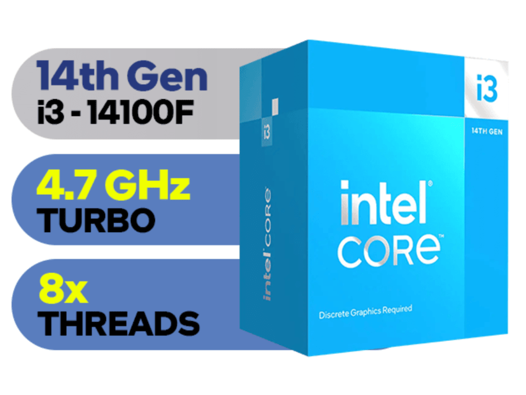 Intel CPU Desktop Core i3-14100F (up to 4.70 GHz, 12M Cache, LGA1700) box - slika 2